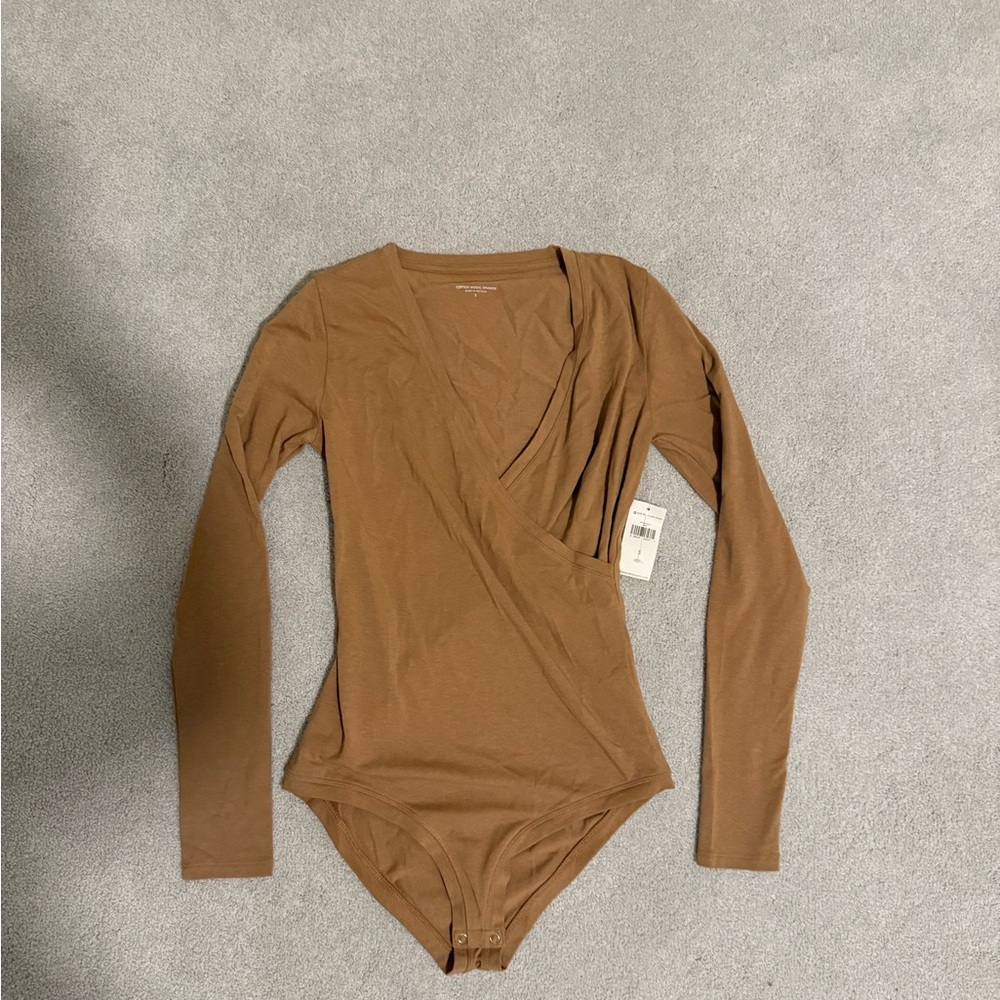 Banana Republic Brown Long Sleeve Bodysuit